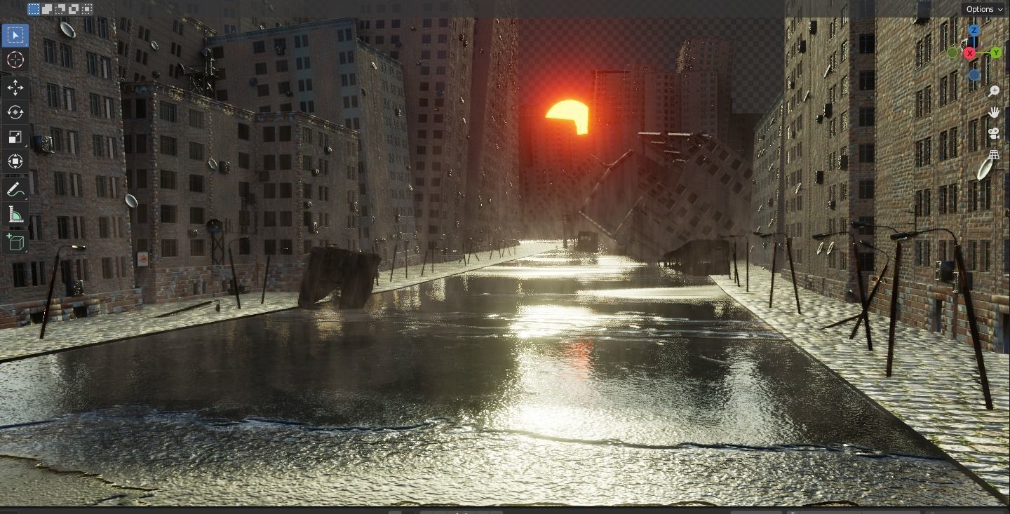 destroyed city-realistic 3D model_2