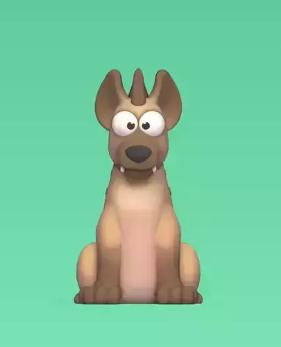 Stylized Hyena 3D print model