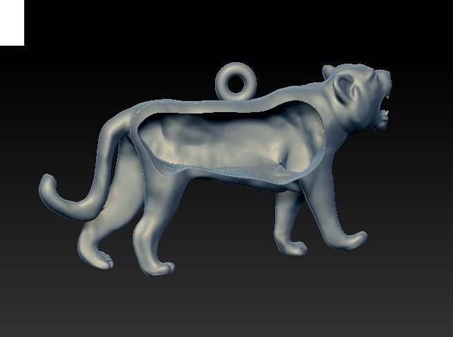 Gold Tiger  Pendant 3D print model 3D print model_2