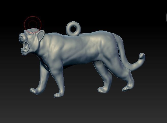 Gold Tiger  Pendant 3D print model 3D print model_3