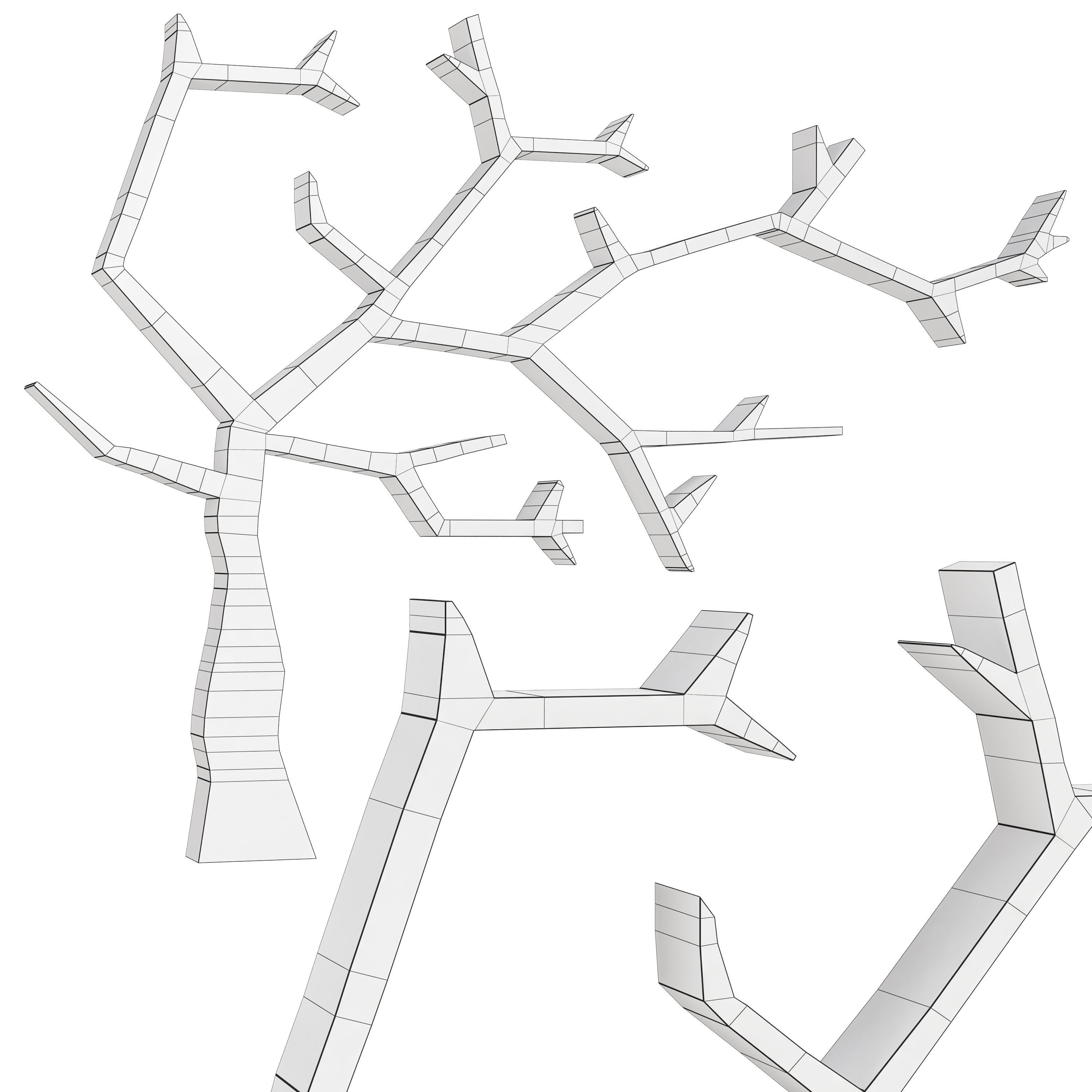 Modern Wood Vertical Bookcas 3D model_1