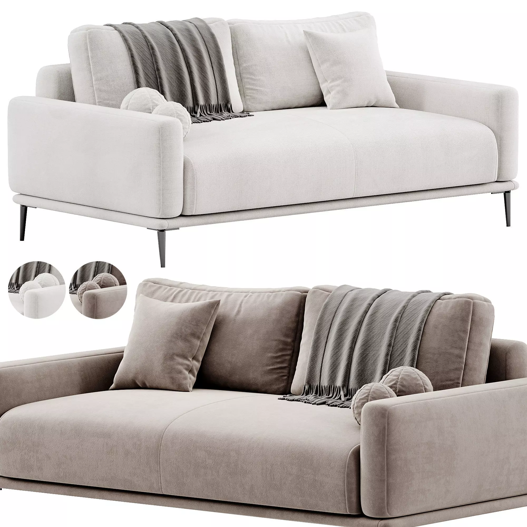 ALFIL Sofa By Lebom 3D model_0