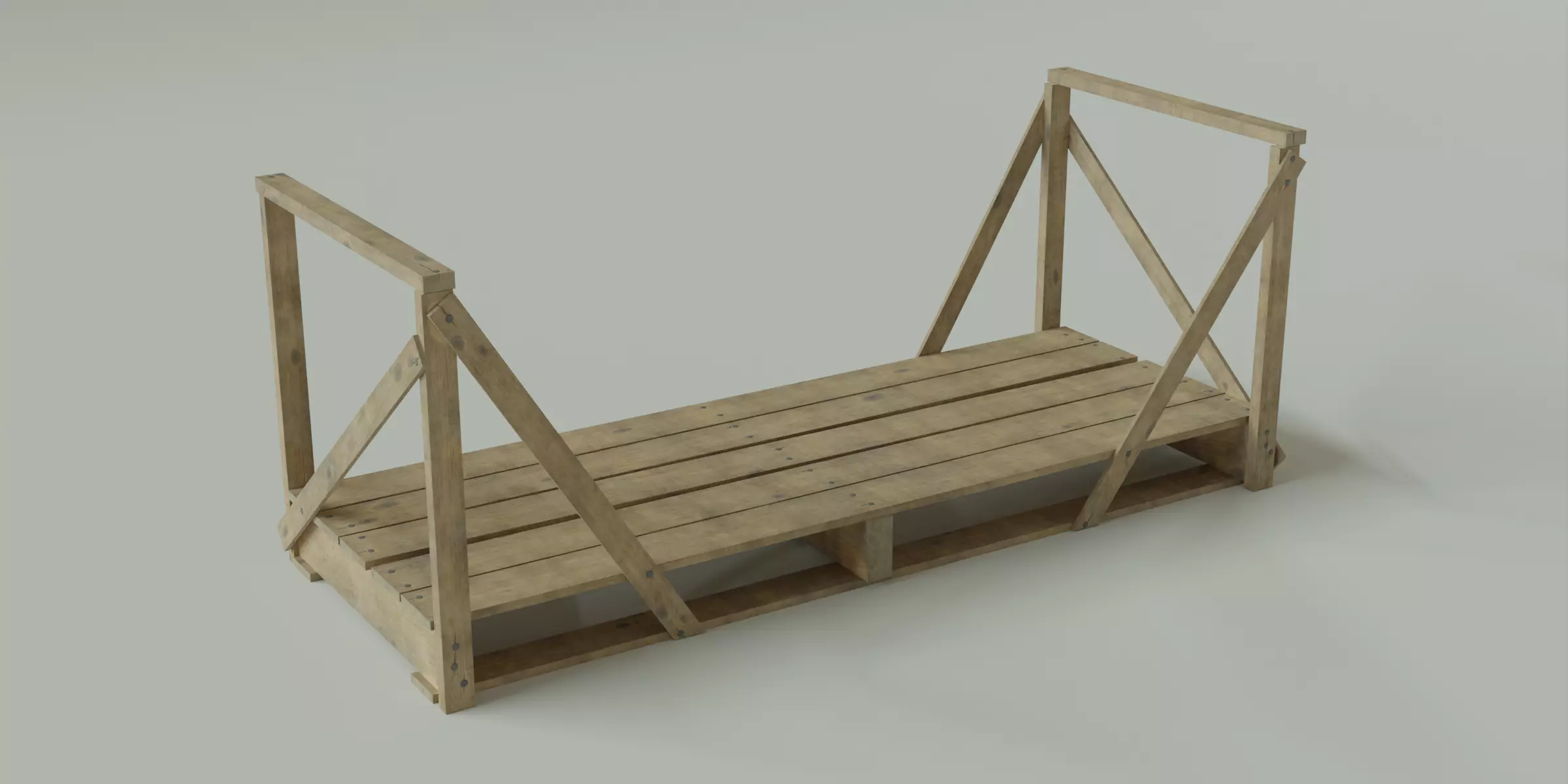 Big platform Low-poly 3D model_0