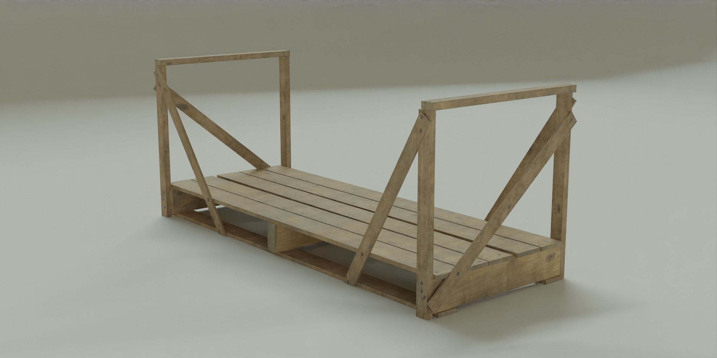 Big platform Low-poly 3D model_2