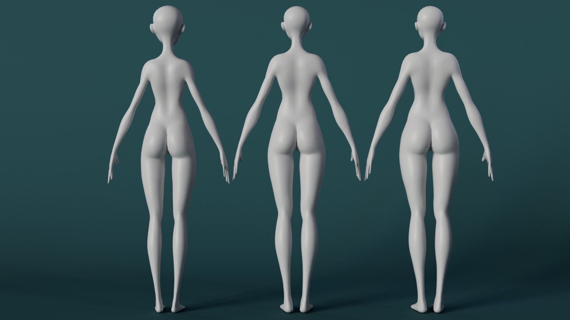 Stylized Female 3D model_5