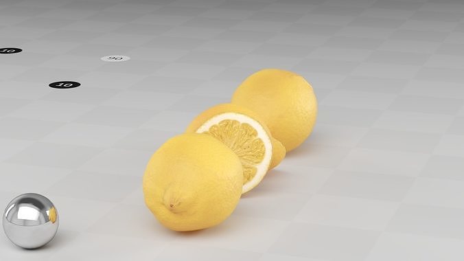 Lemon - Photogrammetry Scan Low-poly 3D model 7