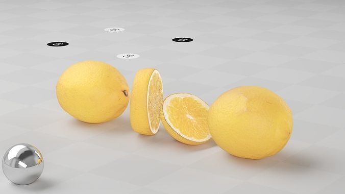 Lemon - Photogrammetry Scan Low-poly 3D model 3
