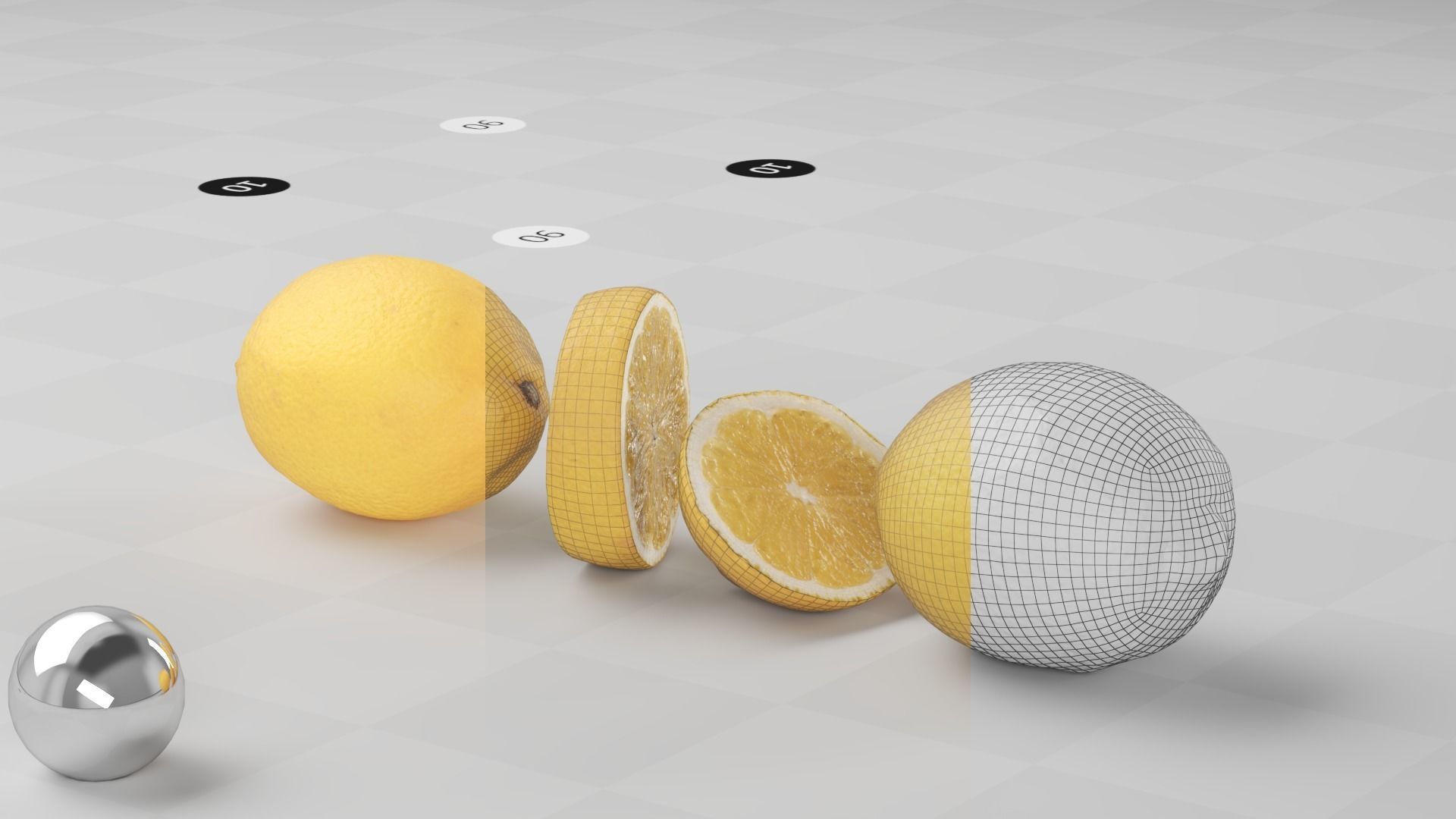 Lemon - Photogrammetry Scan Low-poly 3D model_3
