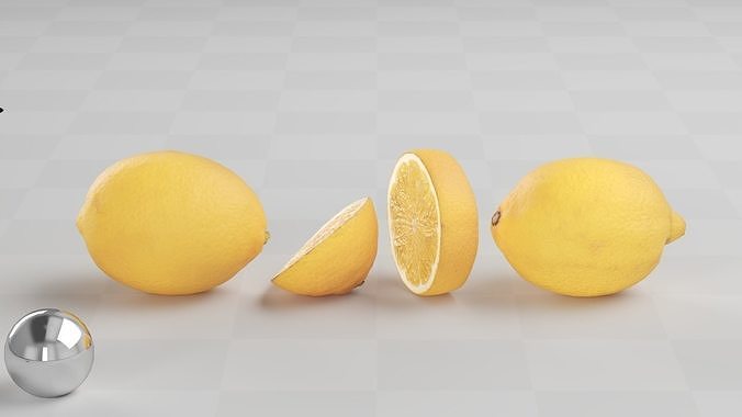 Lemon - Photogrammetry Scan Low-poly 3D model 5