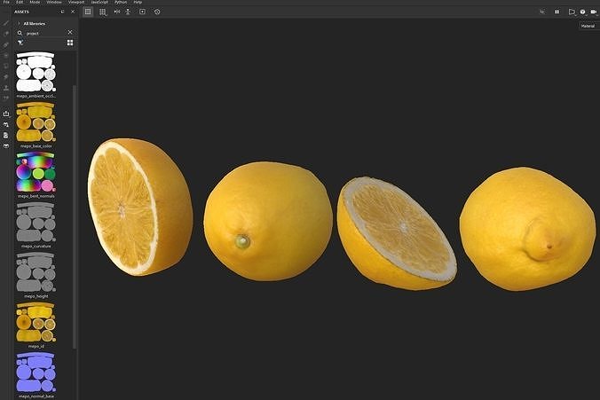 Lemon - Photogrammetry Scan Low-poly 3D model 2