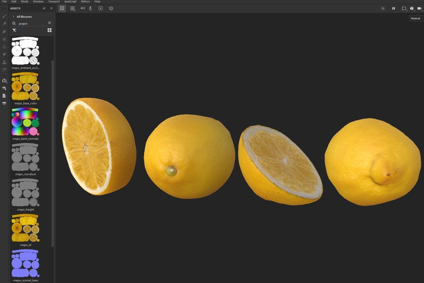 Lemon - Photogrammetry Scan Low-poly 3D model_1