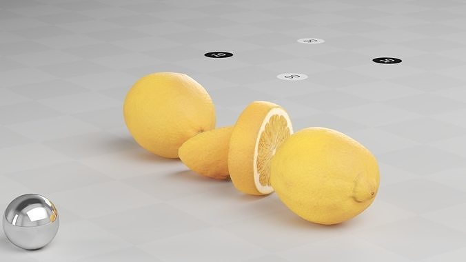Lemon - Photogrammetry Scan Low-poly 3D model 6