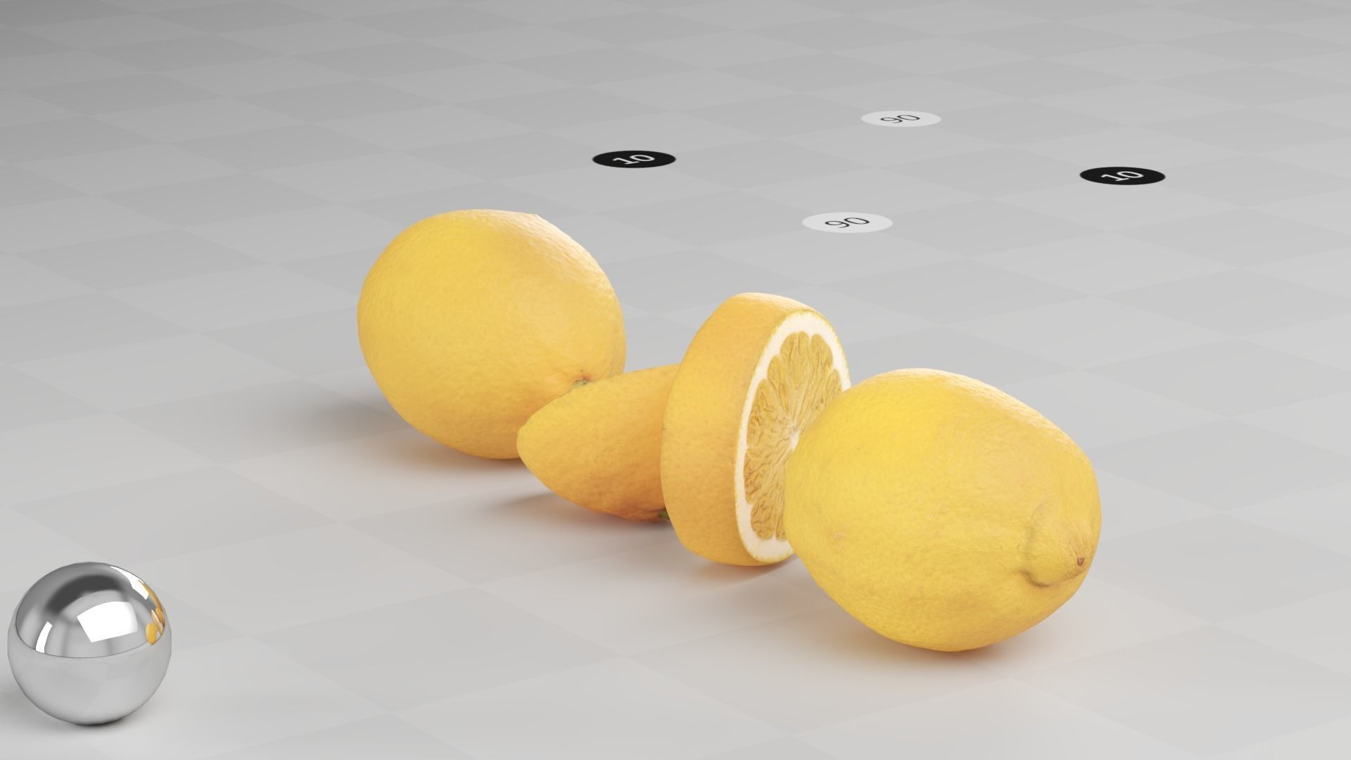 Lemon - Photogrammetry Scan Low-poly 3D model_5