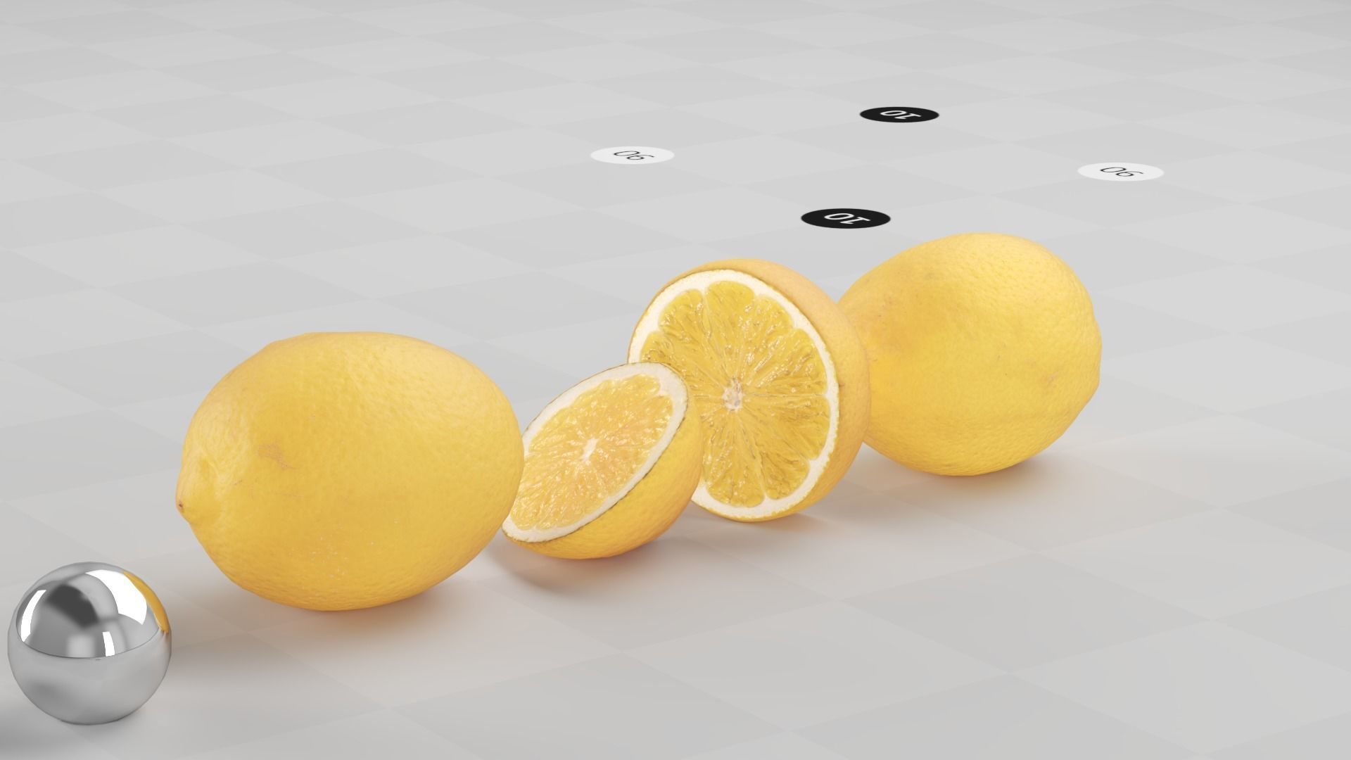 Lemon - Photogrammetry Scan Low-poly 3D model_9
