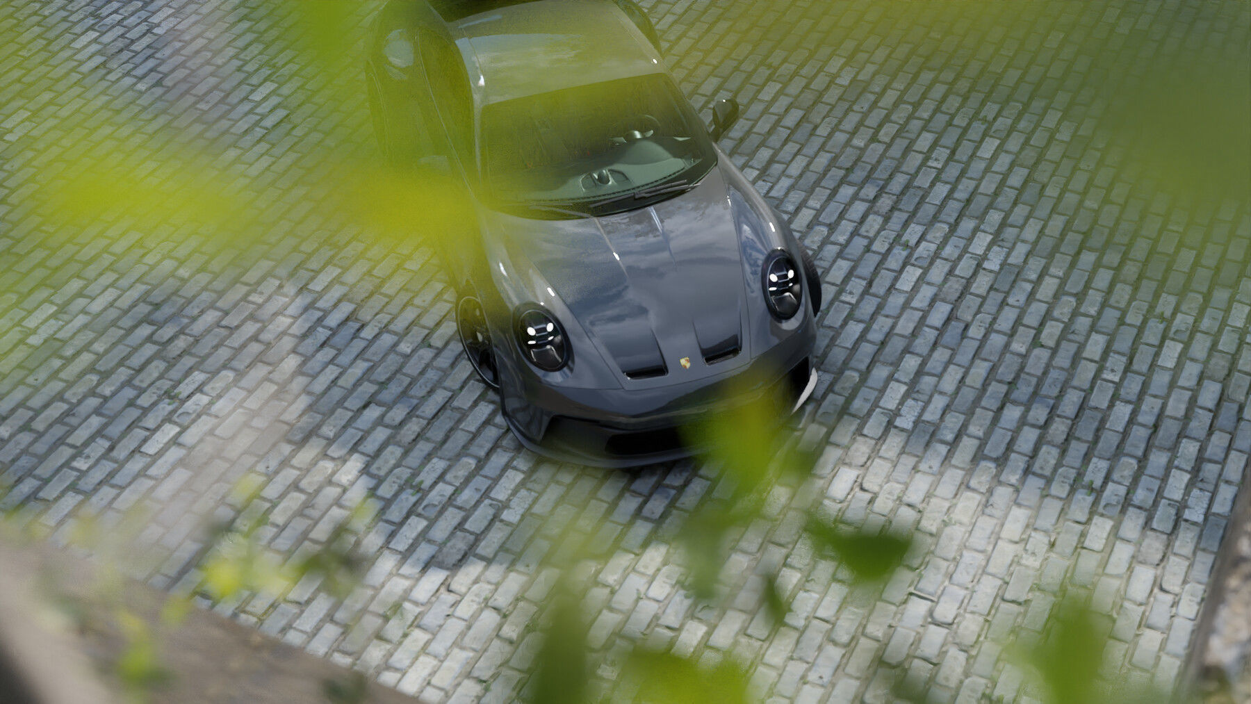 Automotive Render Scene 3D Blender File Textured  3D model_6