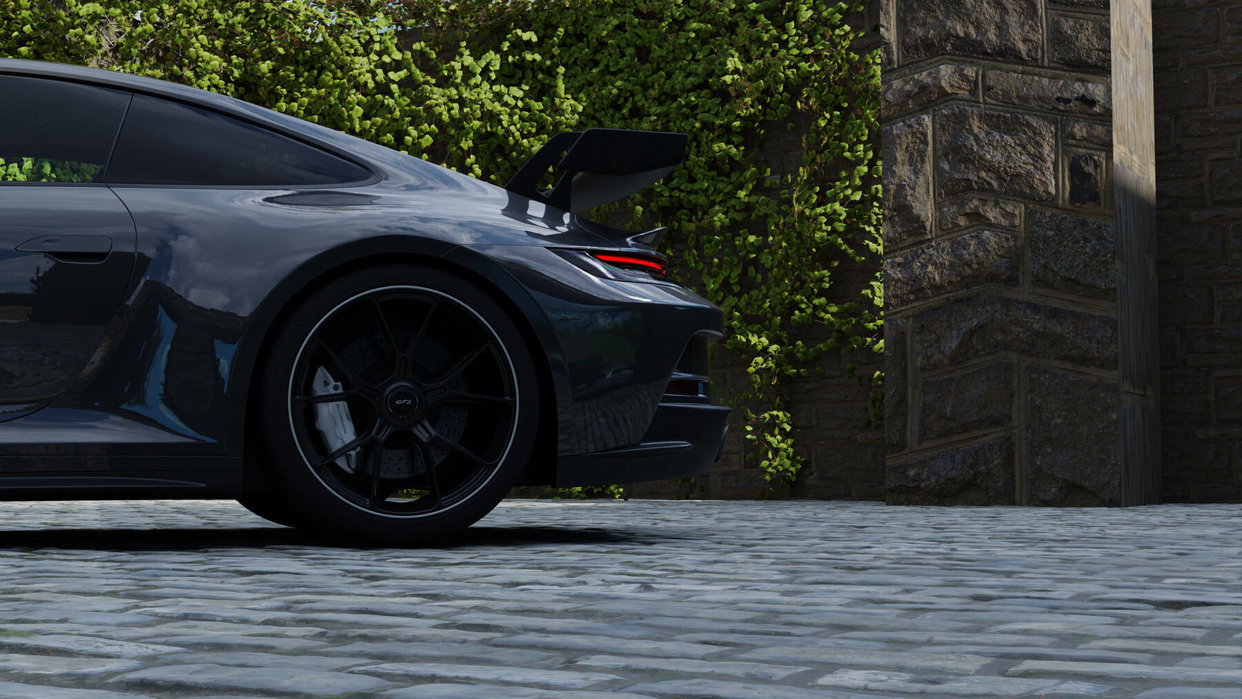 Automotive Render Scene 3D Blender File Textured  3D model_1