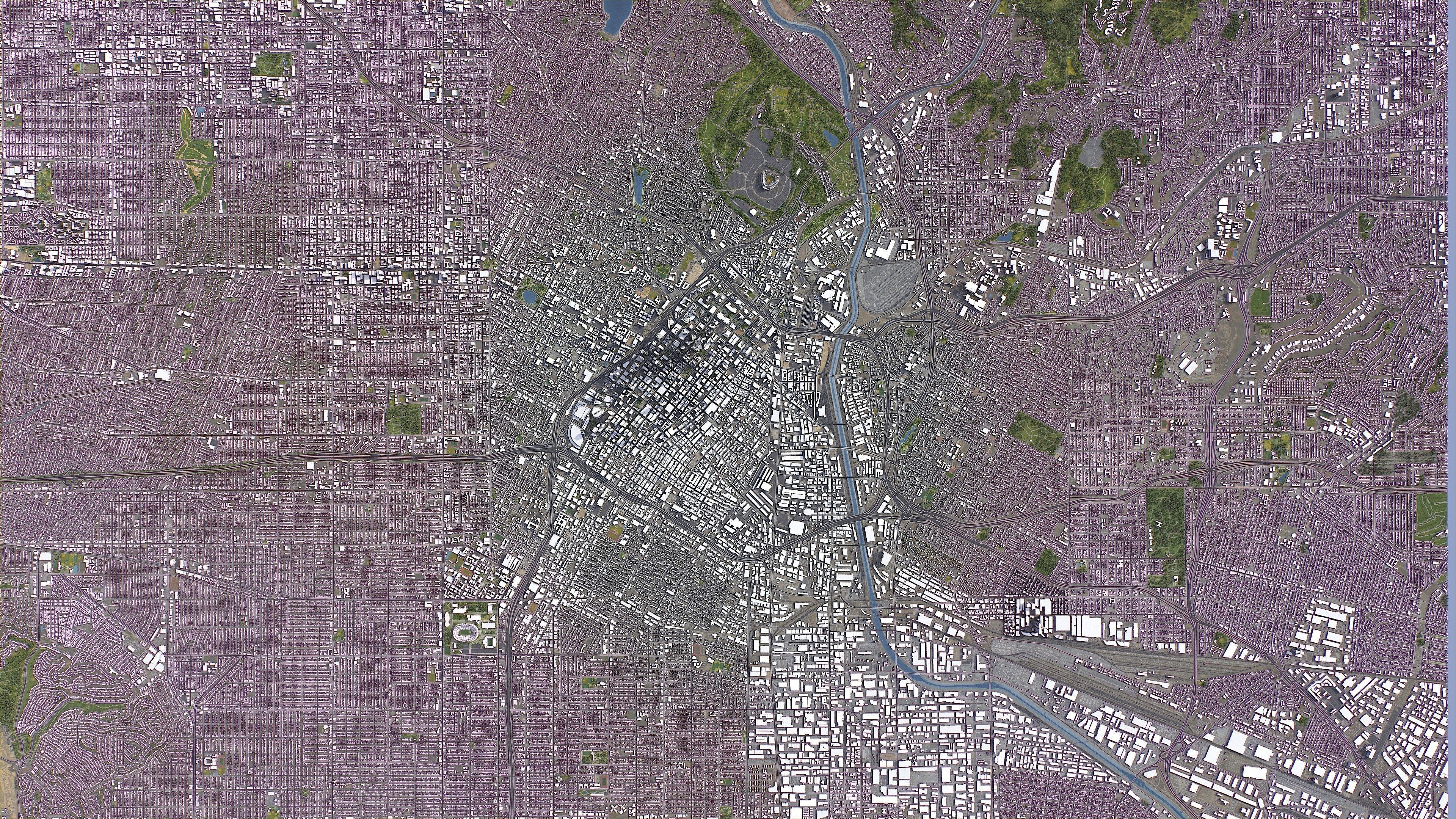 Los Angeles - 3D City Model Low-poly 3D model_11