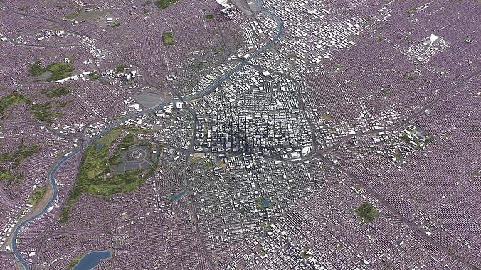 Los Angeles - 3D City Model Low-poly 3D model 5
