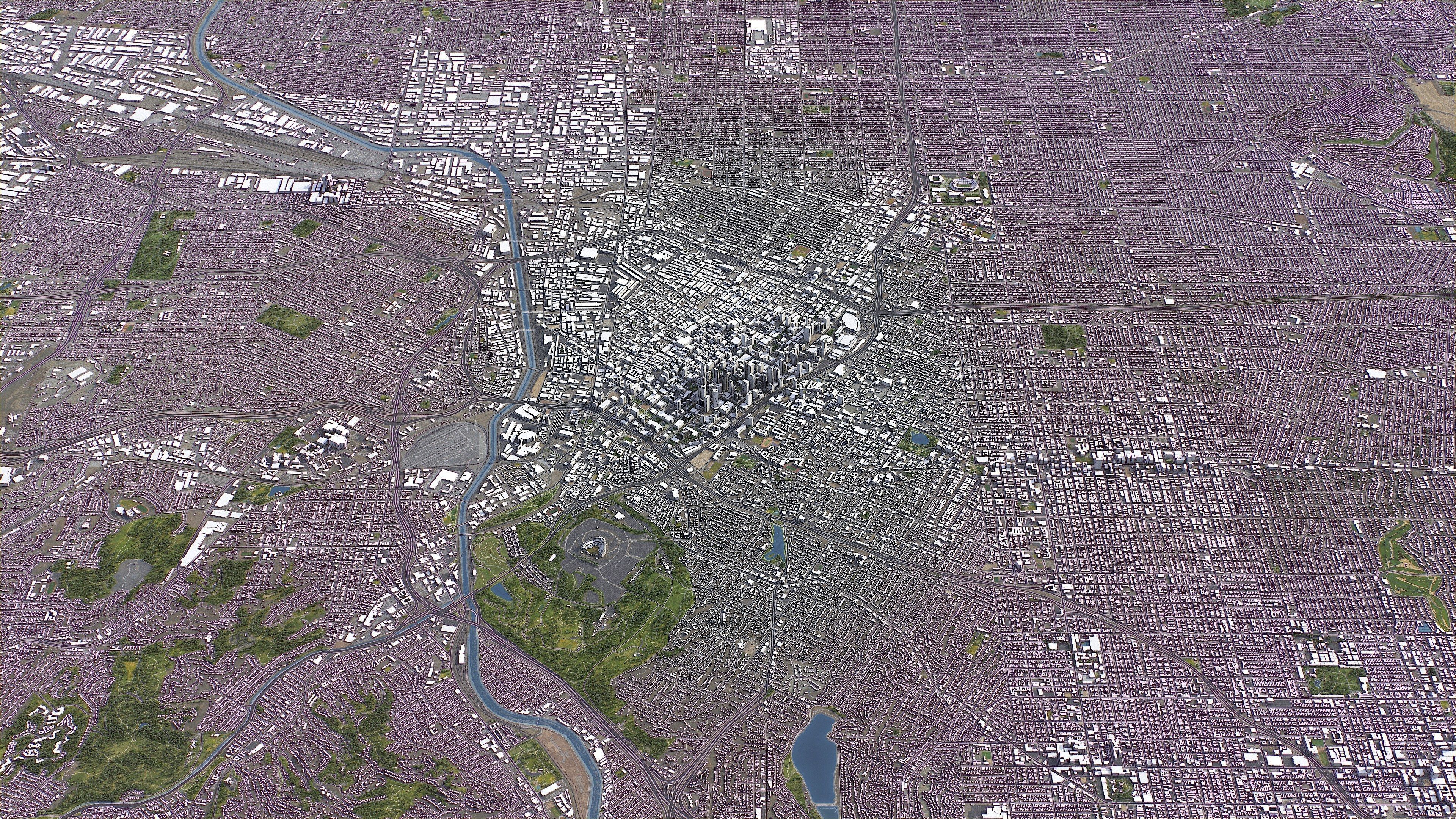 Los Angeles - 3D City Model Low-poly 3D model_5