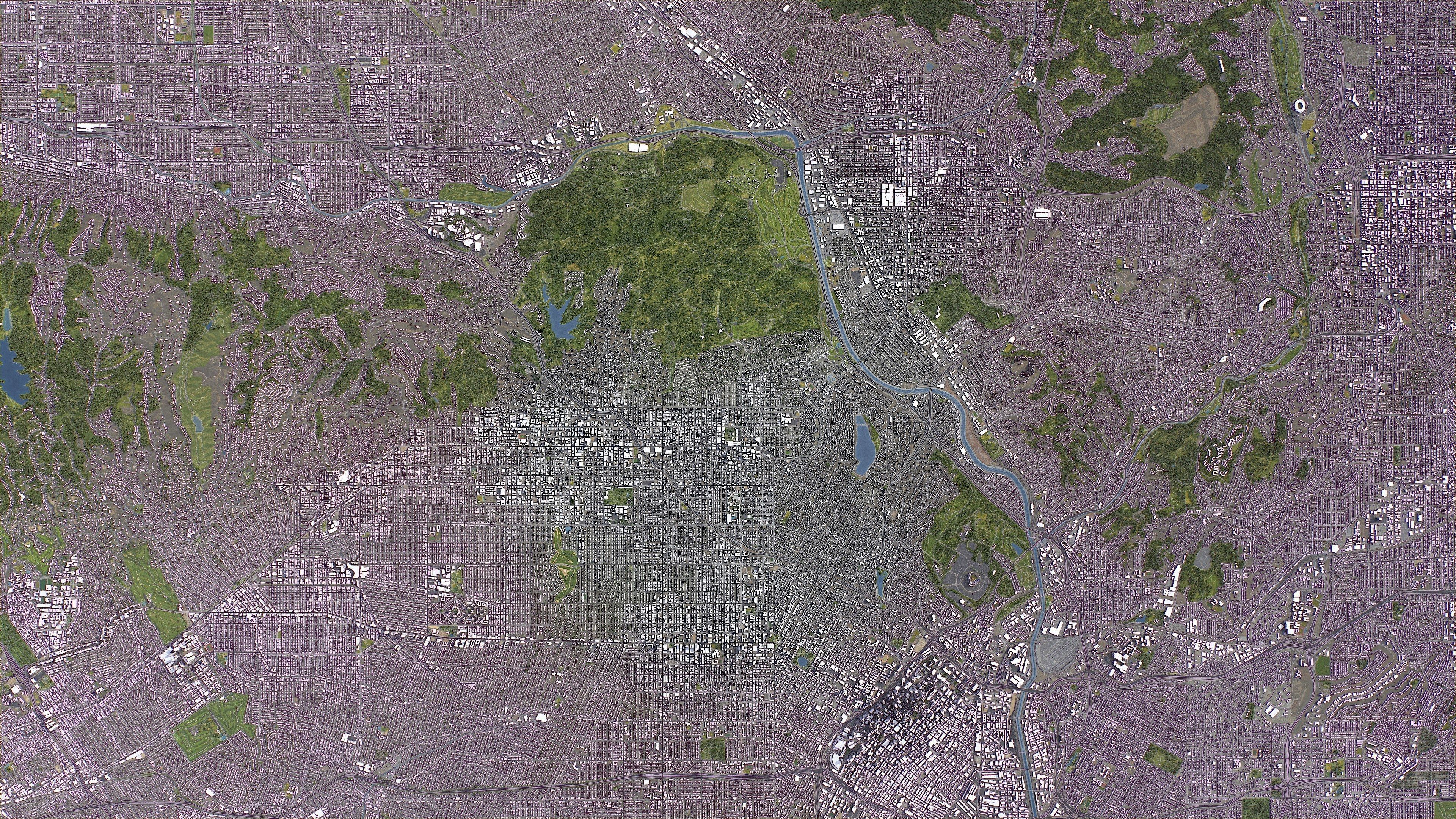 Los Angeles - 3D City Model Low-poly 3D model_12