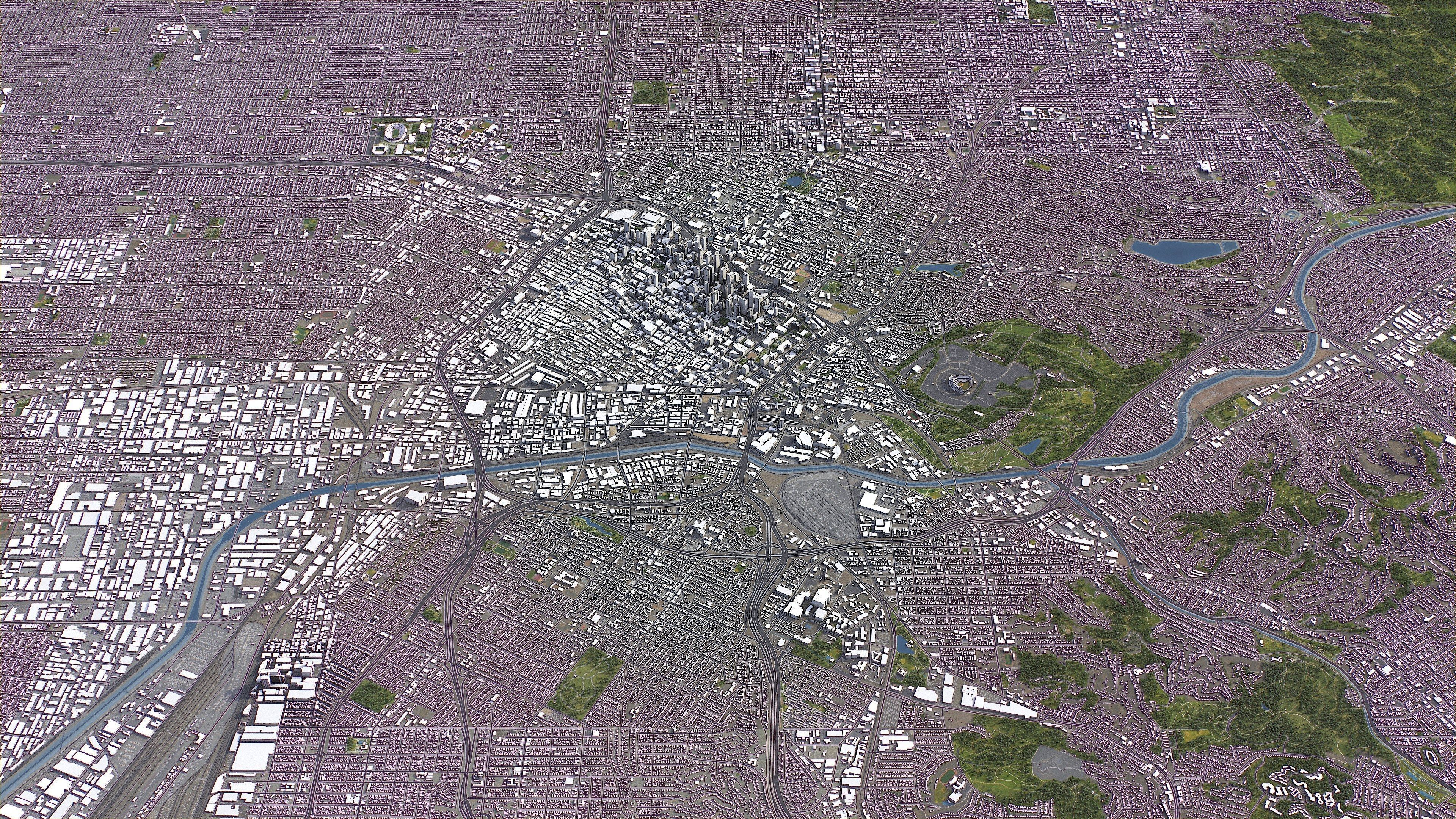 Los Angeles - 3D City Model Low-poly 3D model_7