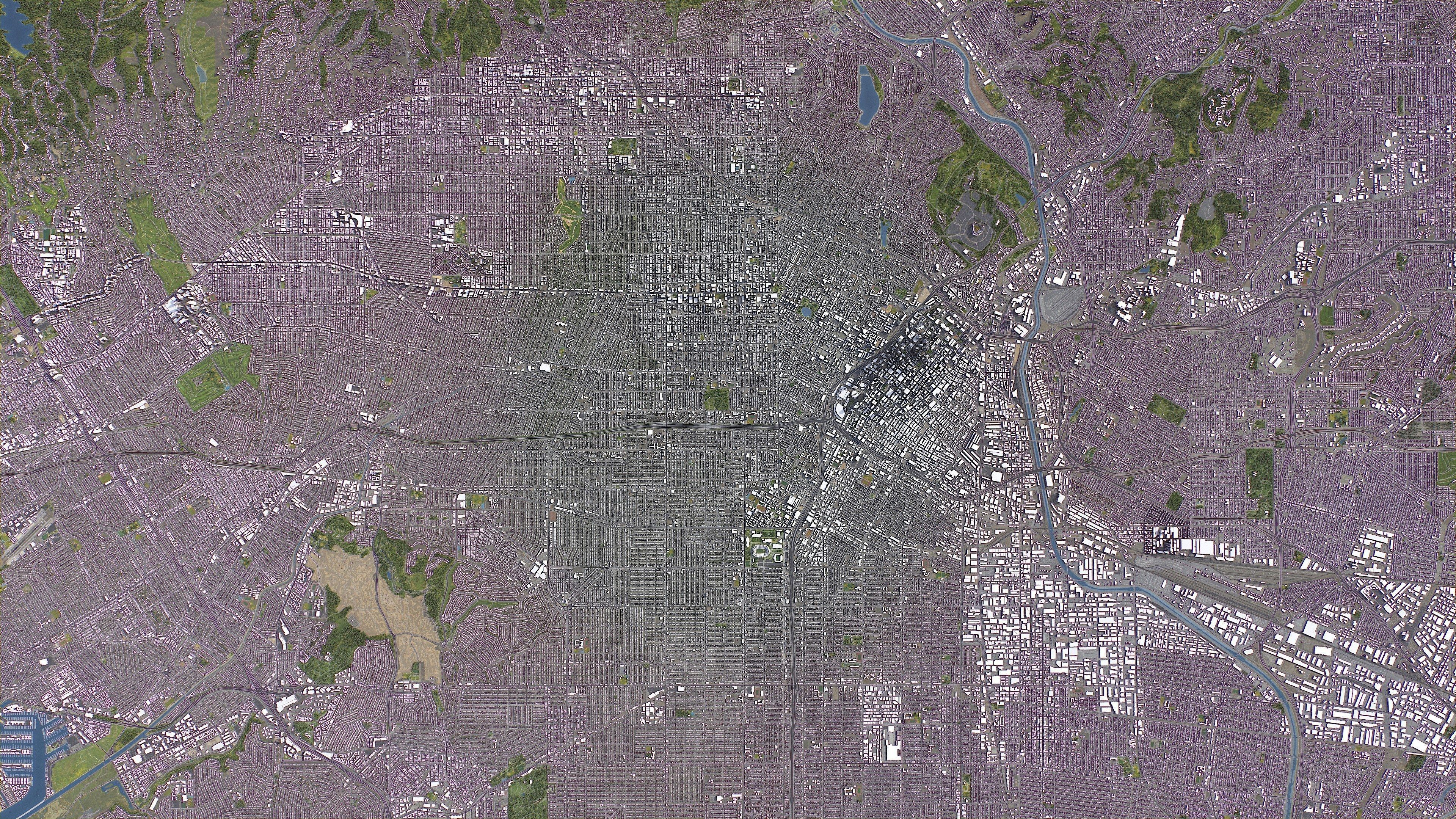 Los Angeles - 3D City Model Low-poly 3D model_13