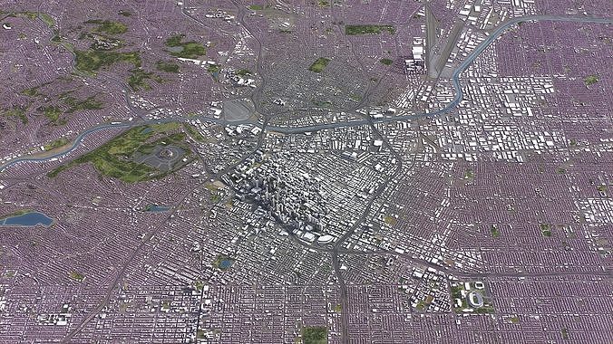 Los Angeles - 3D City Model Low-poly 3D model 4