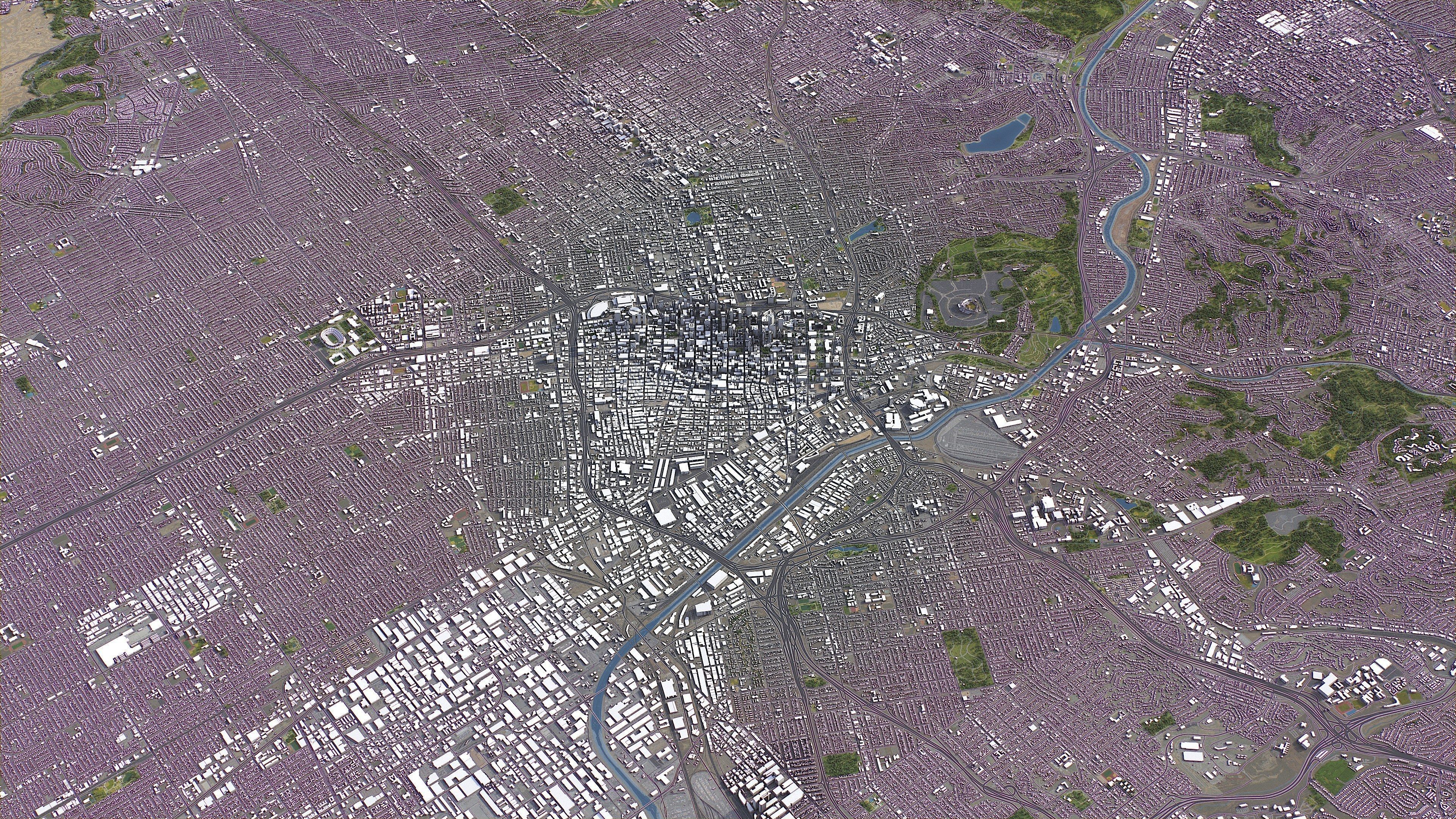Los Angeles - 3D City Model Low-poly 3D model_8