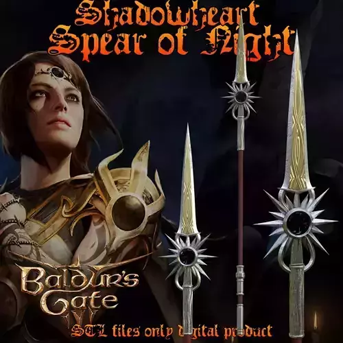 Spear of Night or Evening Baldurs Gate 3 3D print model