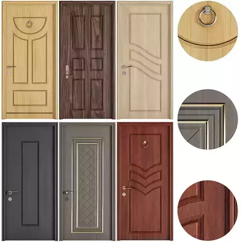 Set Classic Door 09 3D model