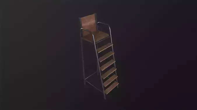 Tennis chair 3D Model Low-poly 3D model