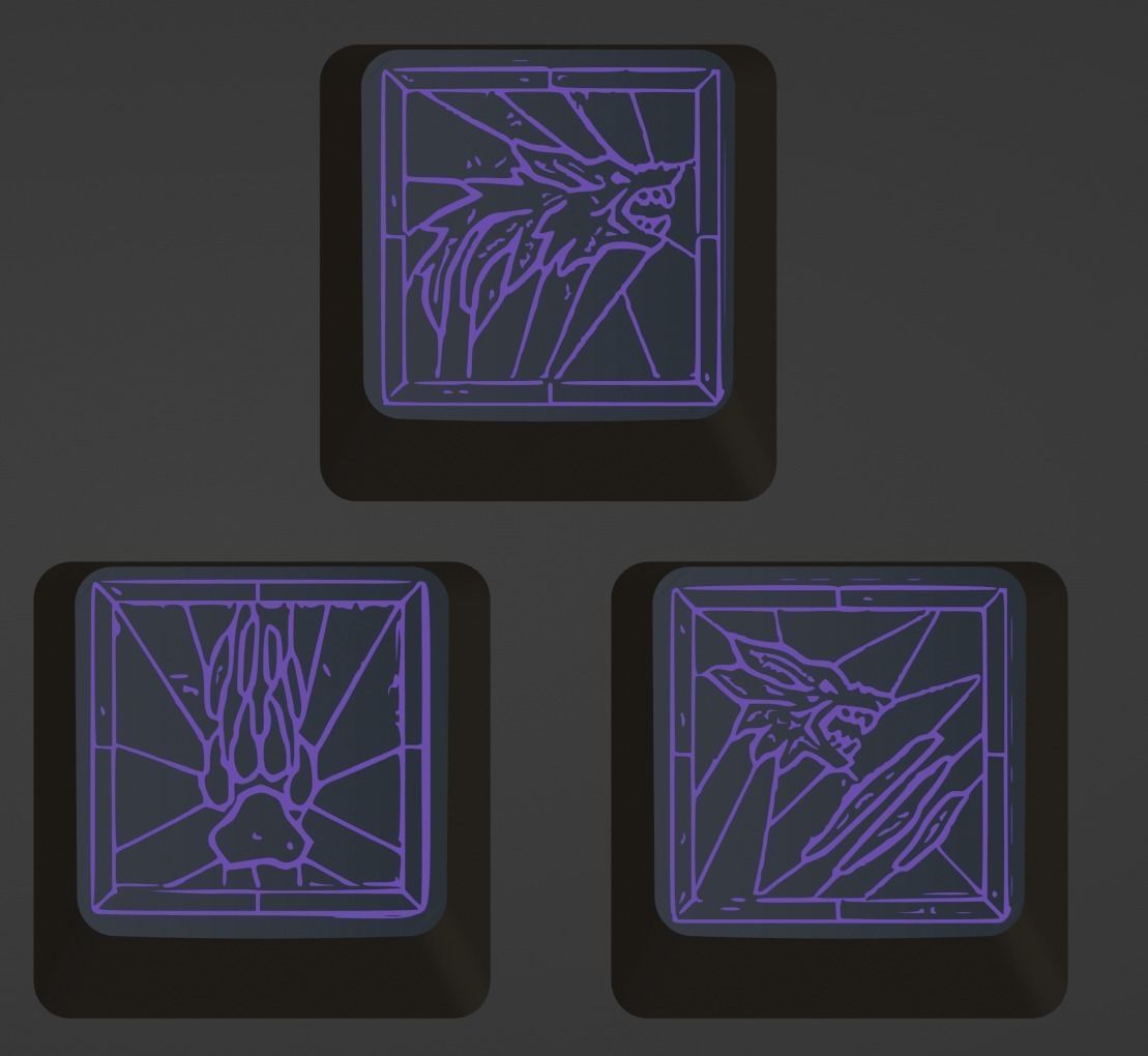 16x Diablo 4 Druid Keycaps 3D STL File Mechanical Keyboard 3D print model_2