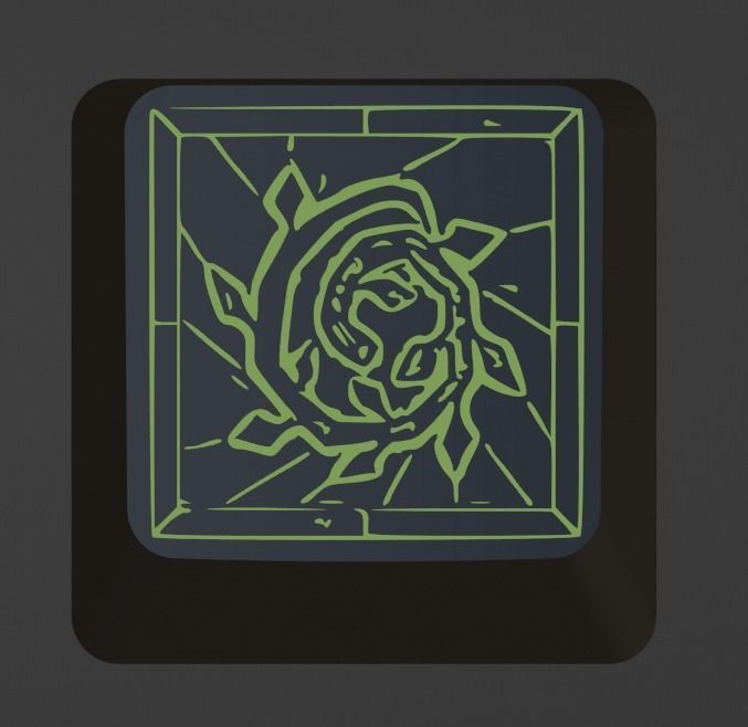 16x Diablo 4 Druid Keycaps 3D STL File Mechanical Keyboard 3D print model_9