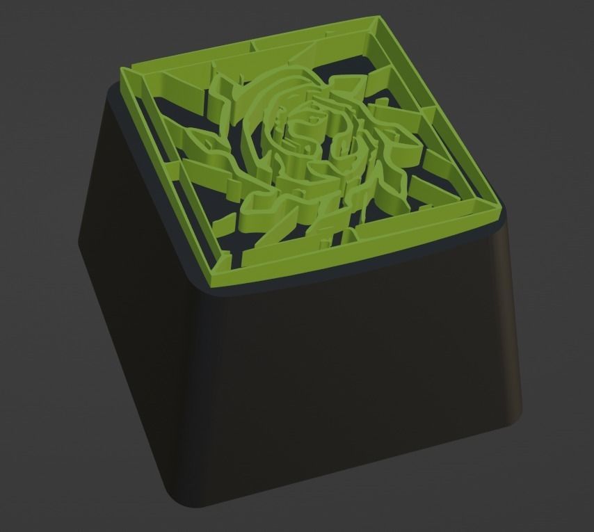 16x Diablo 4 Druid Keycaps 3D STL File Mechanical Keyboard 3D print model_8