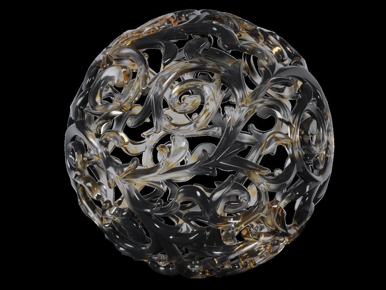 Scroll Ball 3D print model_3