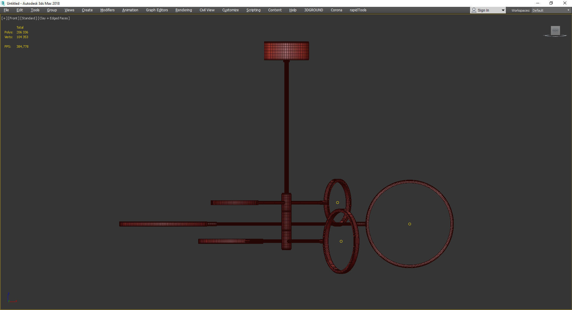 Hudson Valley Saturn Chandelier Low-poly 3D model_2