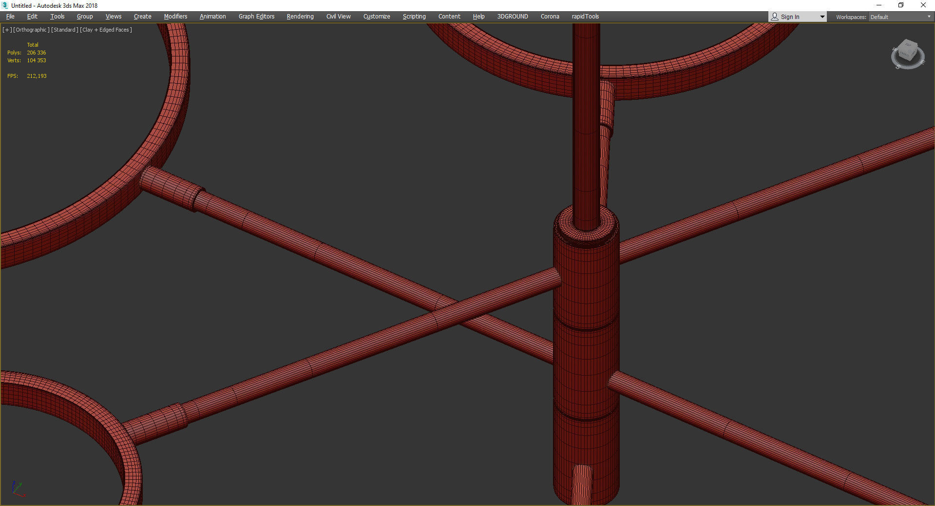 Hudson Valley Saturn Chandelier Low-poly 3D model_4