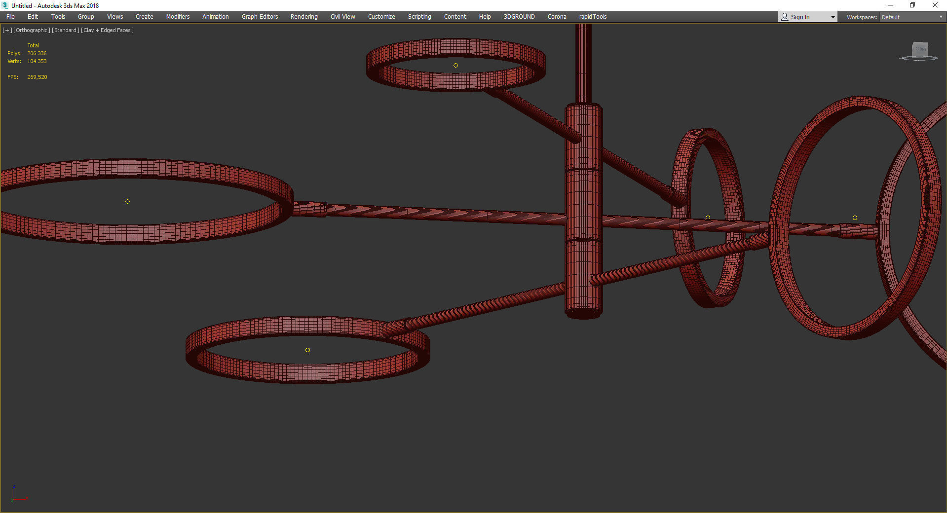 Hudson Valley Saturn Chandelier Low-poly 3D model_3