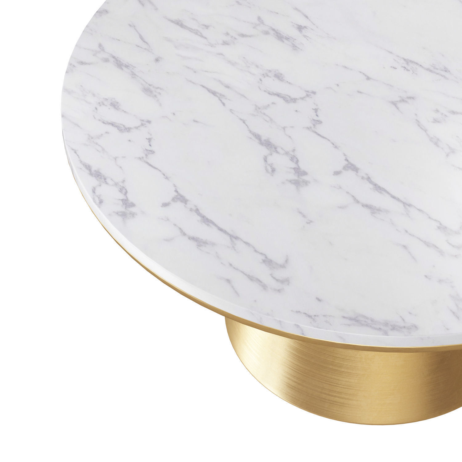 Silhouette Pedestal Drink Table and Marble Coffee Table 3D model_1