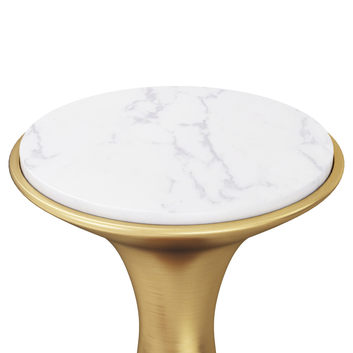 Silhouette Pedestal Drink Table and Marble Coffee Table 3D model_4