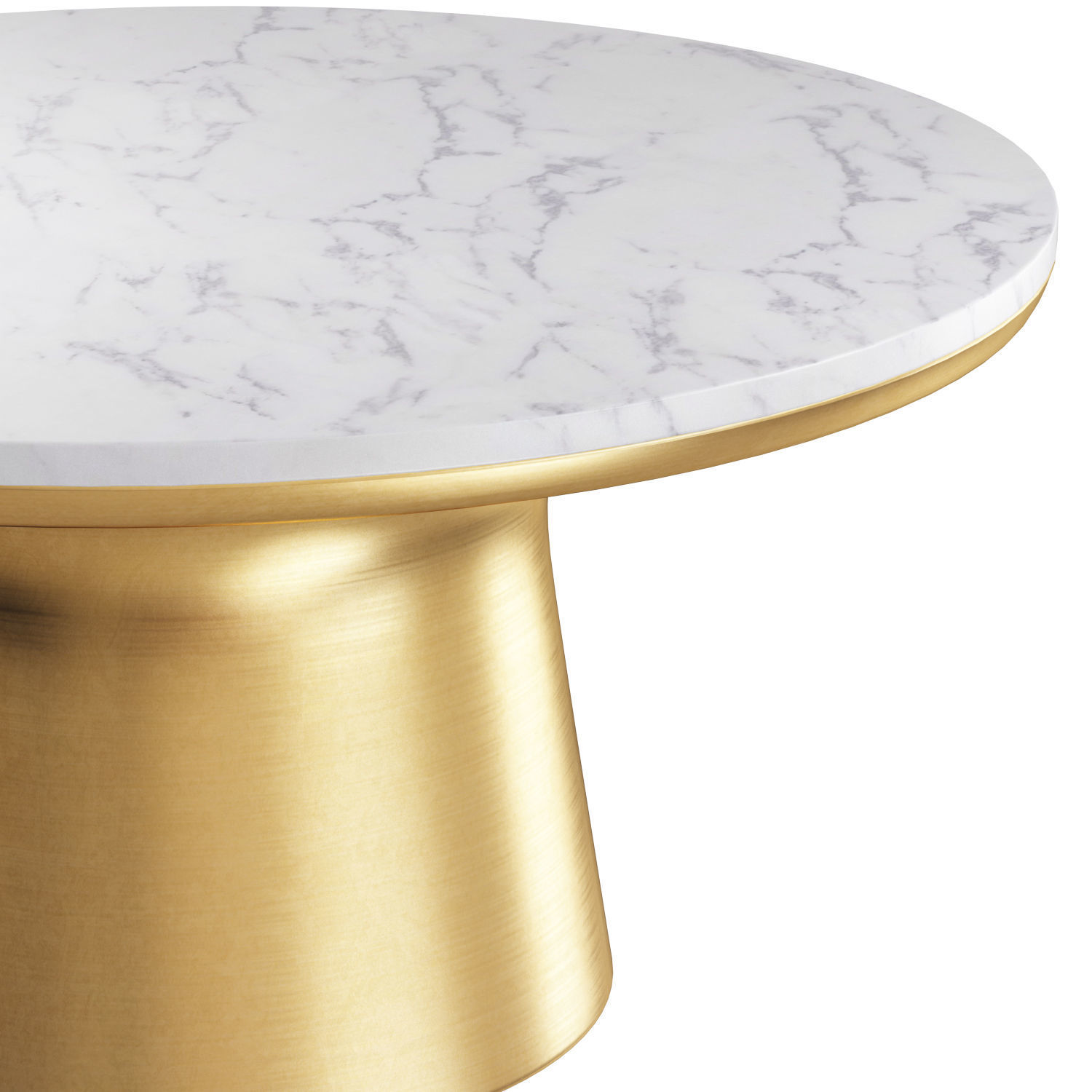 Silhouette Pedestal Drink Table and Marble Coffee Table 3D model_3