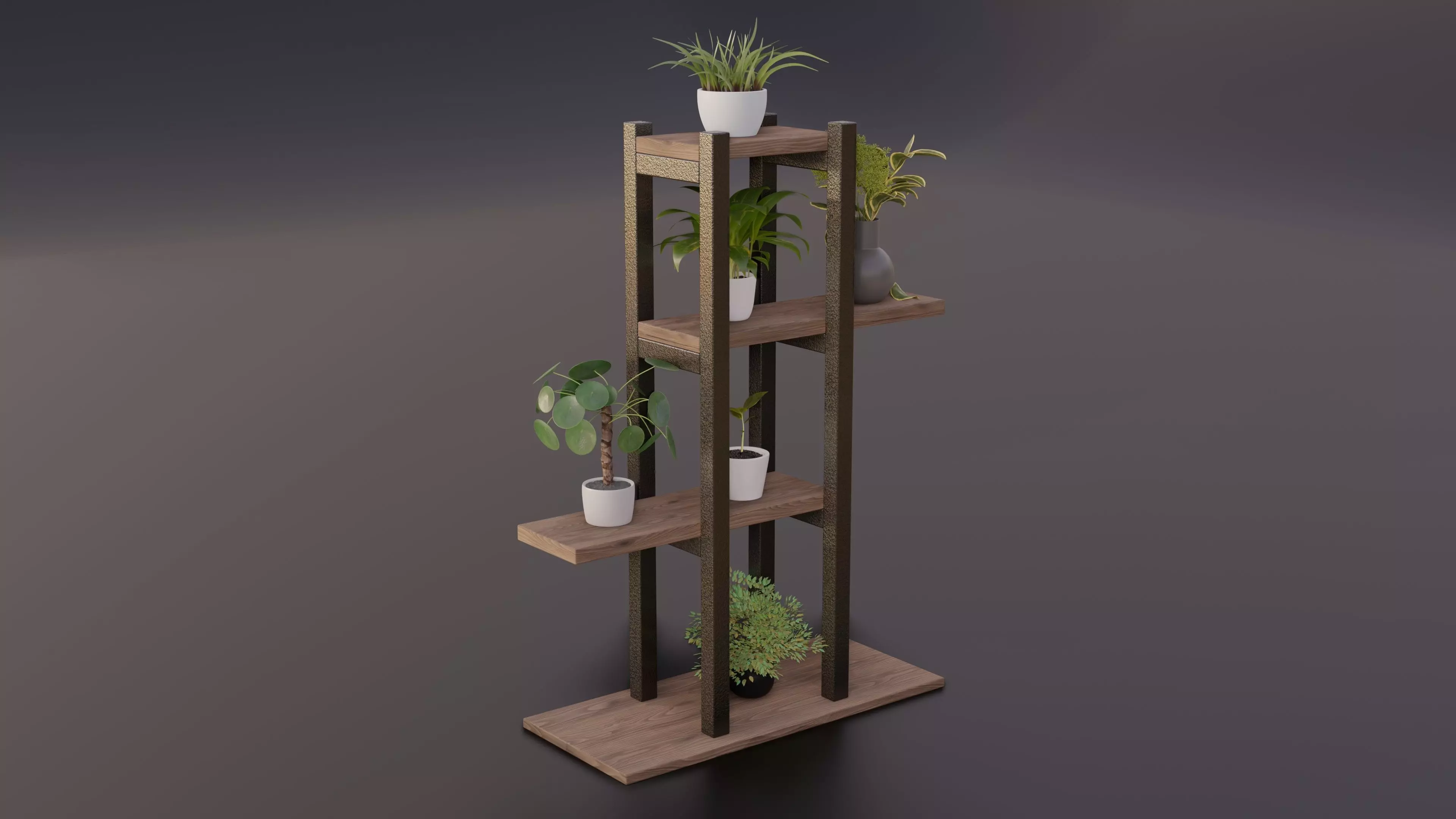 Modern Plants Stand Free 3D model