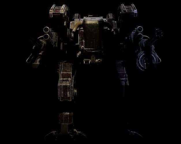 mecha Low-poly 3D model