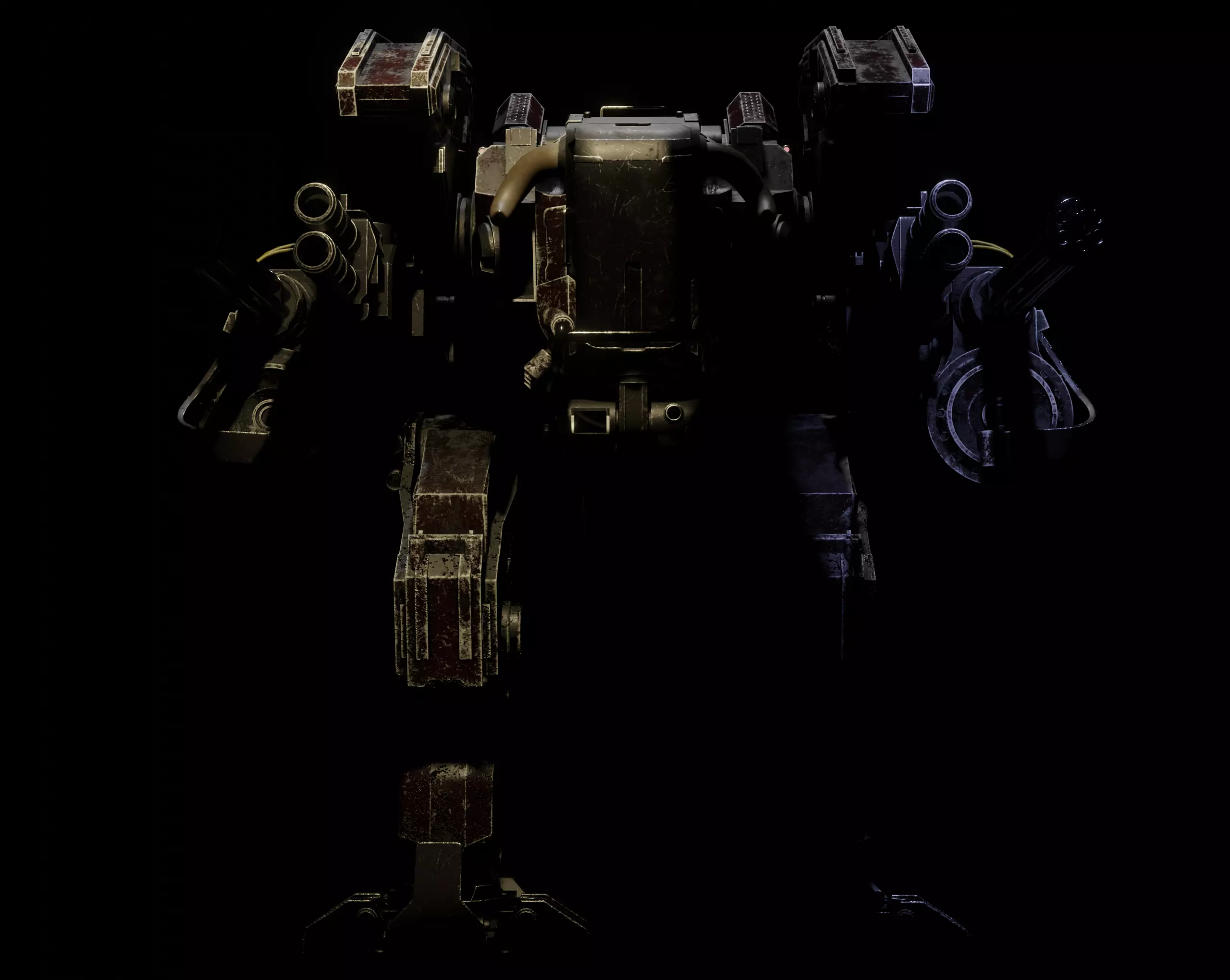 mecha Low-poly 3D model_0