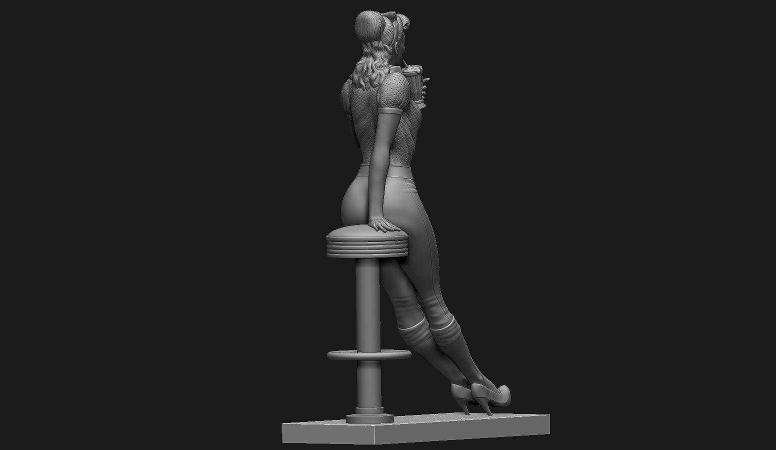 PinUp - Girl 3D print model_10