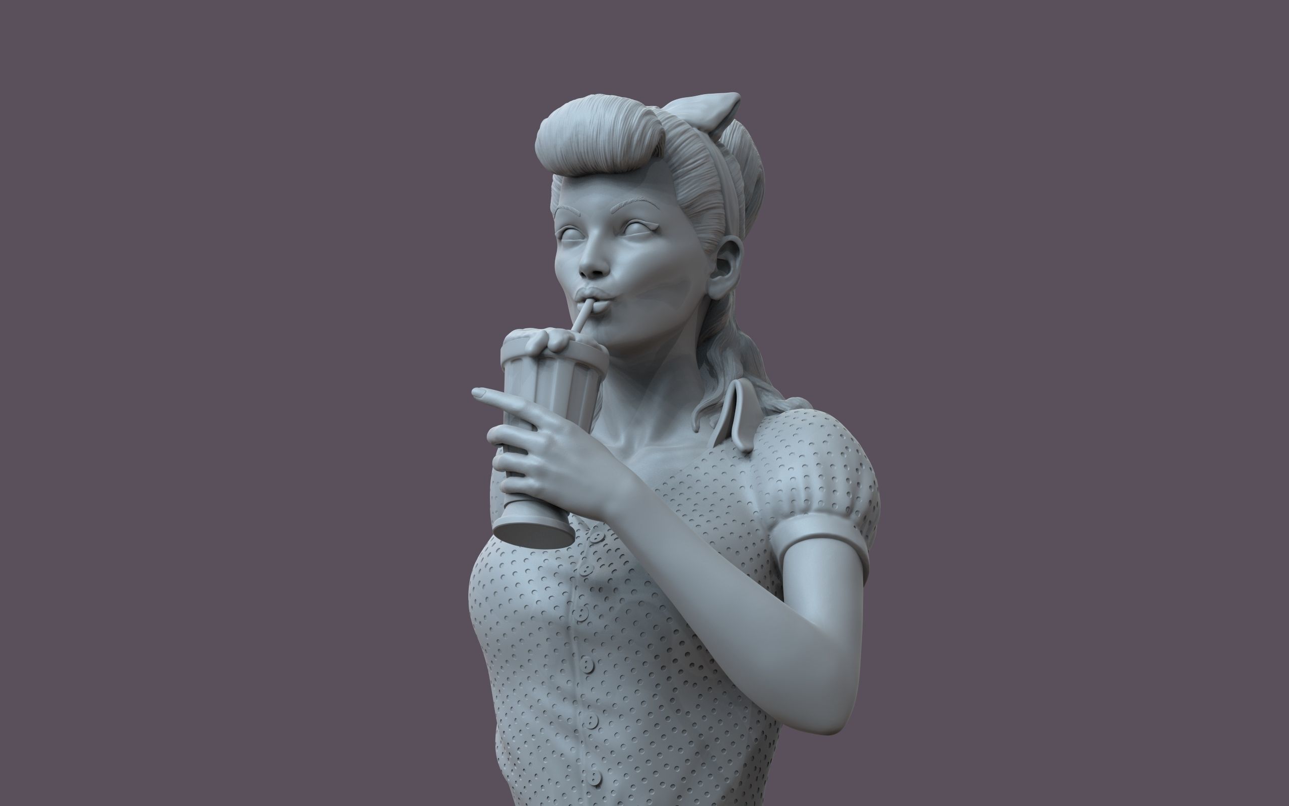 PinUp - Girl 3D print model_32