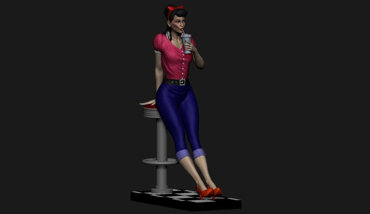 PinUp - Girl 3D print model_23