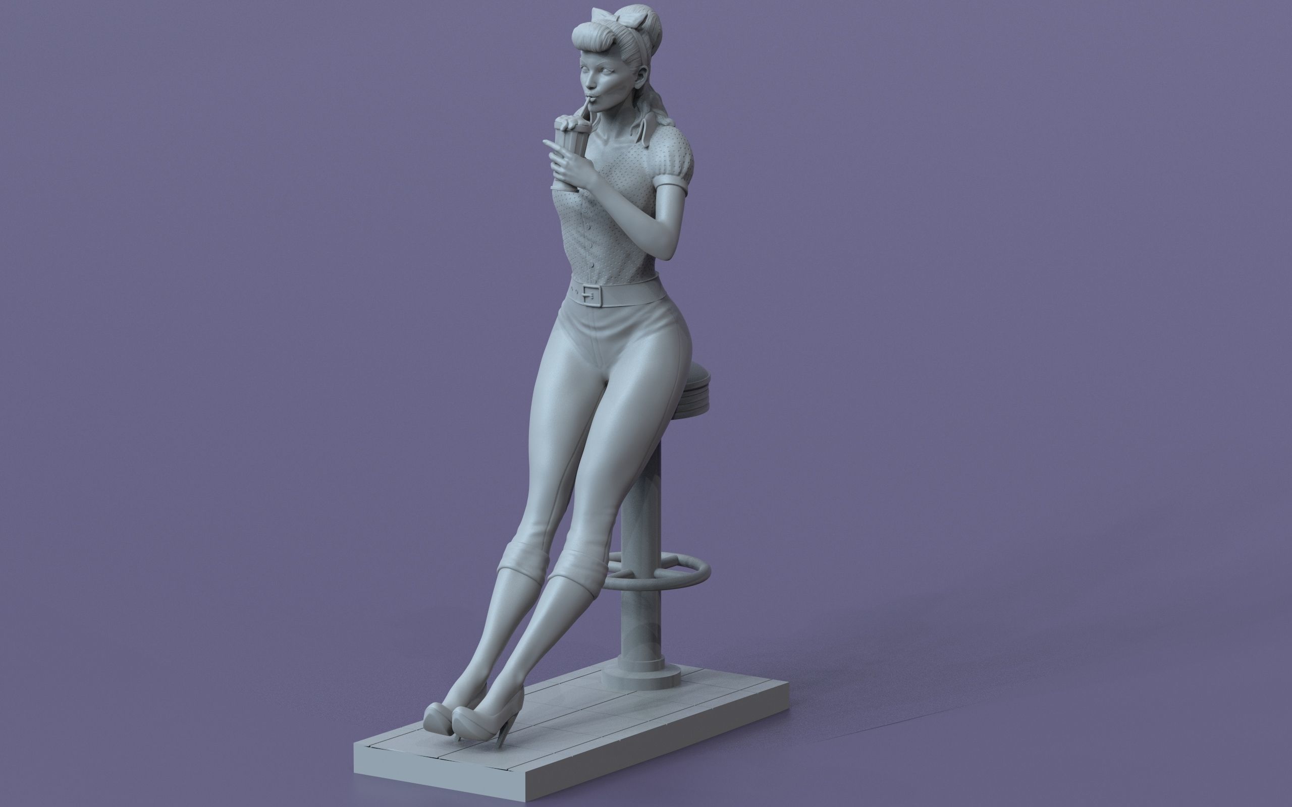 PinUp - Girl 3D print model_38