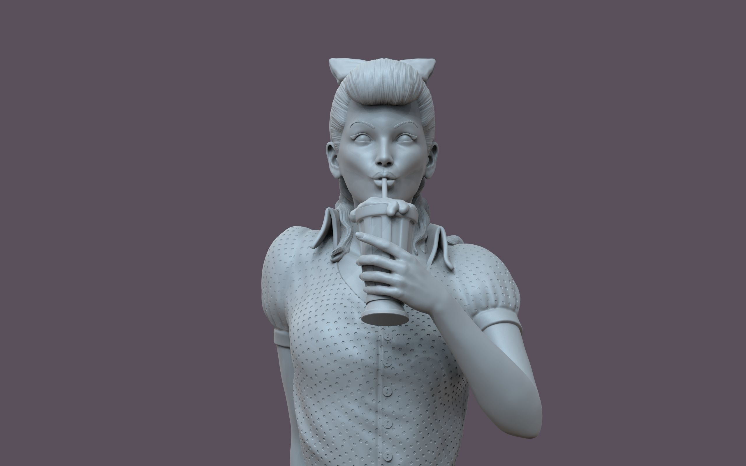 PinUp - Girl 3D print model_36