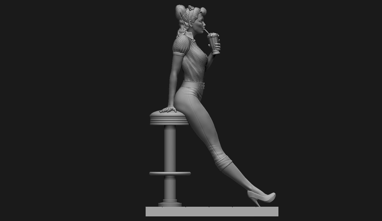 PinUp - Girl 3D print model_12